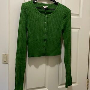Bluenotes green cardigan (sz XL)